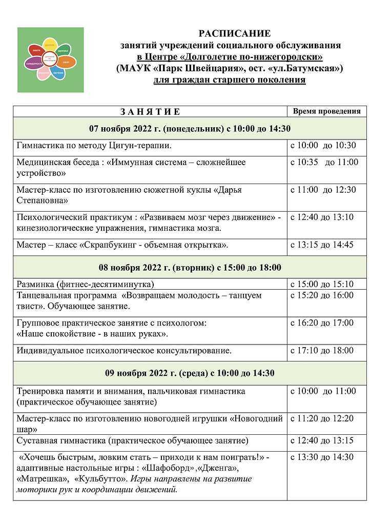 Центр «Долголетие по-нижегородски»