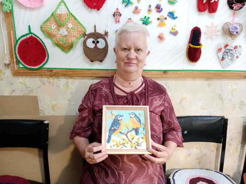 Алмазная вышивка «Синички» 